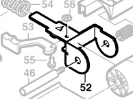Fourche galet avant ponceuse GBS 75 AE / PBS 75 AE